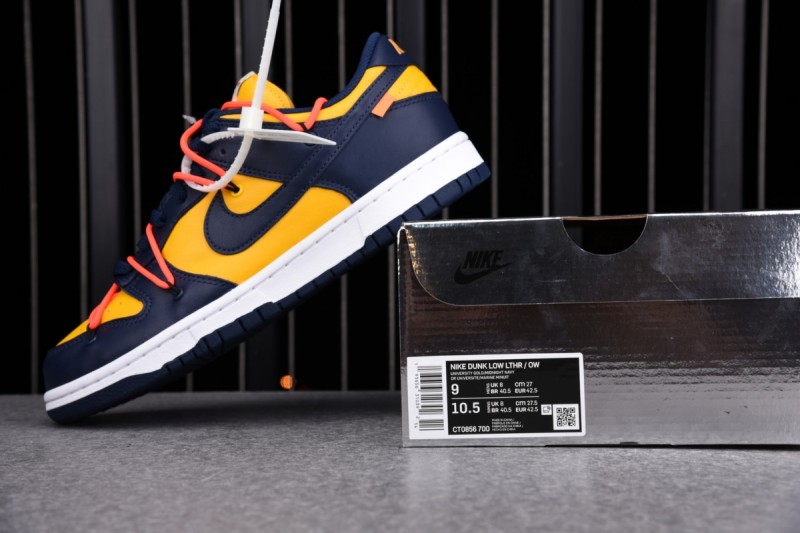 Nike Dunk Low Off-White University Gold Midnight Navy