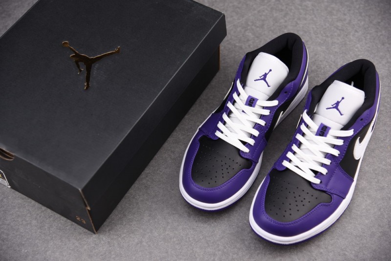 Jordan 1 Low Court Purple Black