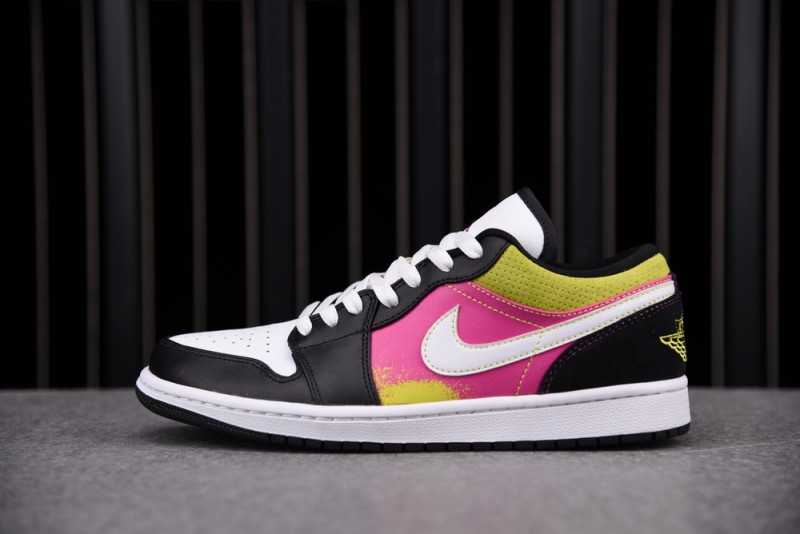 Jordan 1 Low Black Active Fuchsia Cyber