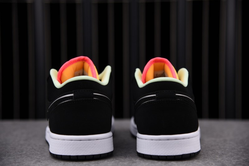 Jordan 1 Low Black Aurora Green Laser Orange