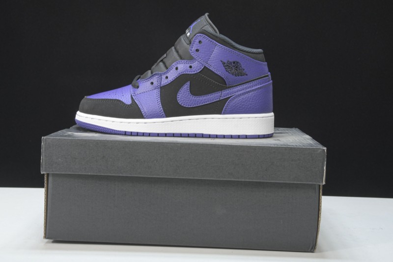 Jordan 1 Mid Black Dark Concord