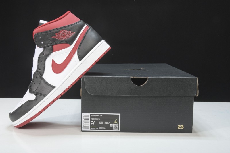 Jordan 1 Mid Gym Red Black White