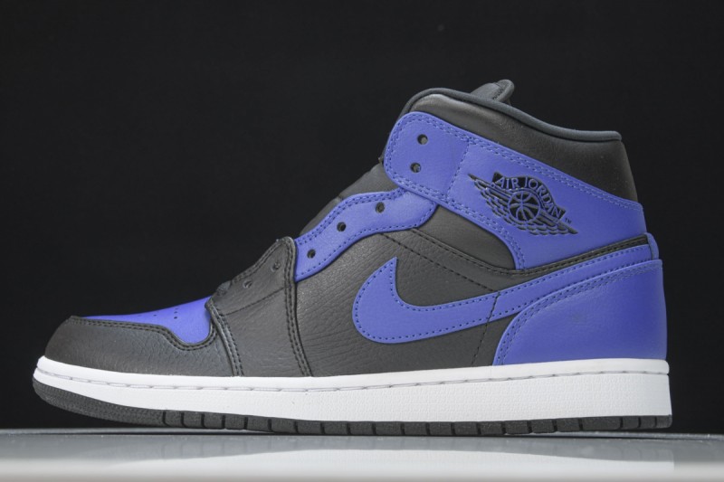 Jordan 1 Mid Hyper Royal Tumbled Leather