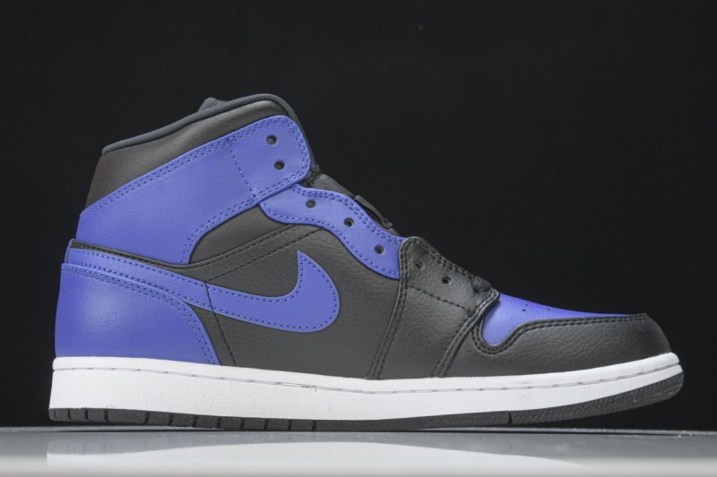 Jordan 1 Mid Hyper Royal Tumbled Leather