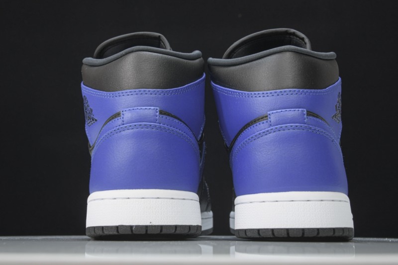 Jordan 1 Mid Hyper Royal Tumbled Leather