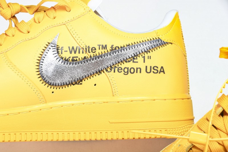 Nike Air Force 1 Low OFF-WHITE University Gold Metallic Silver