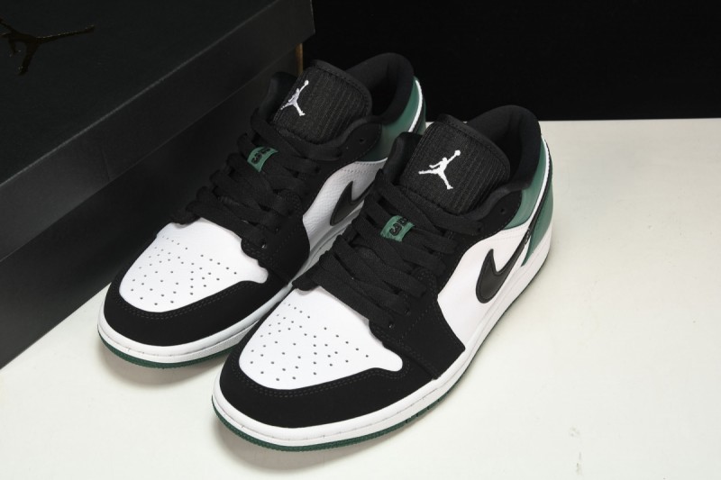 Jordan 1 Low White Black Mystic Green