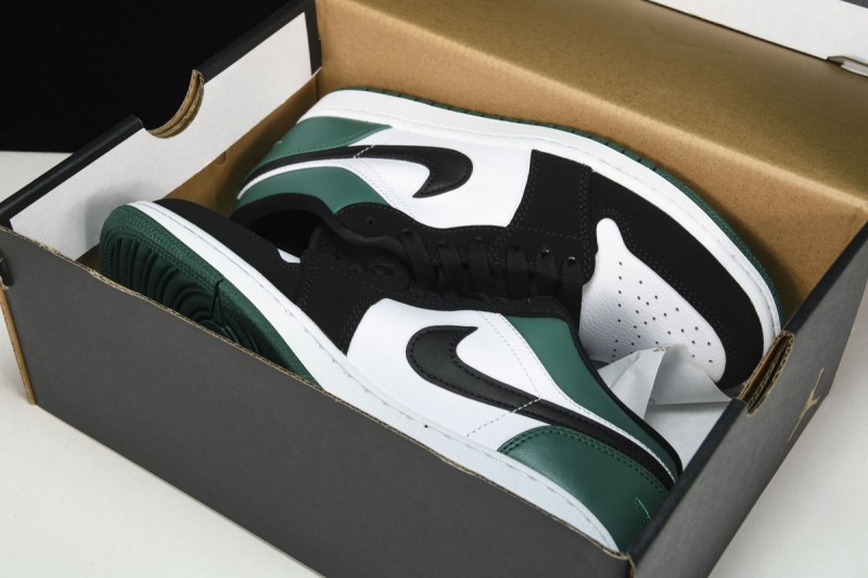 Jordan 1 Low White Black Mystic Green