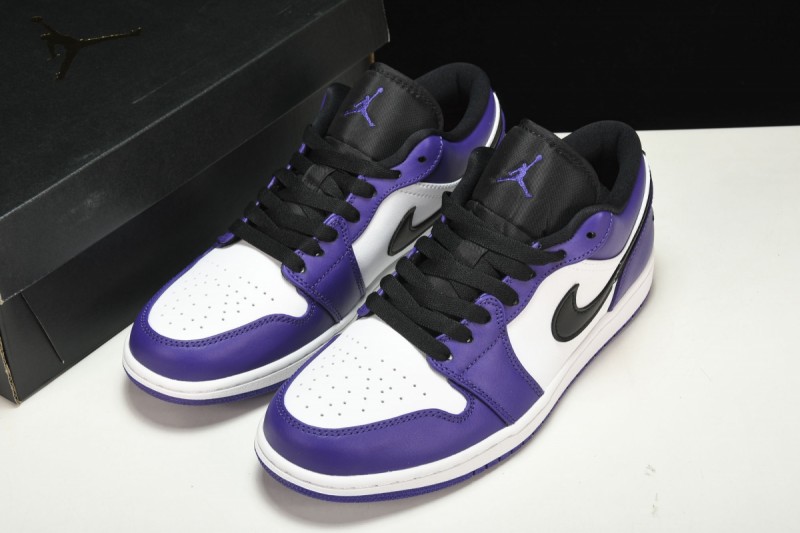 Jordan 1 Low Court Purple White