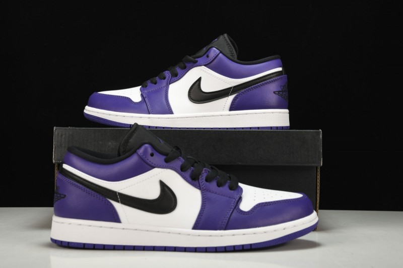 Jordan 1 Low Court Purple White