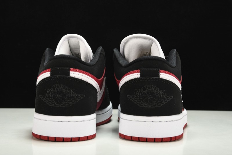 Jordan 1 Low Black White Gym Red