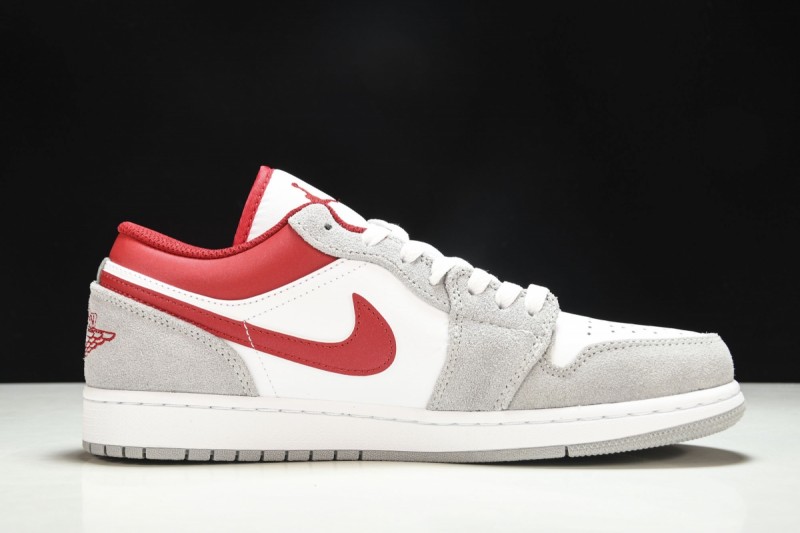 Jordan 1 Low SE Light Smoke Grey Gym Red