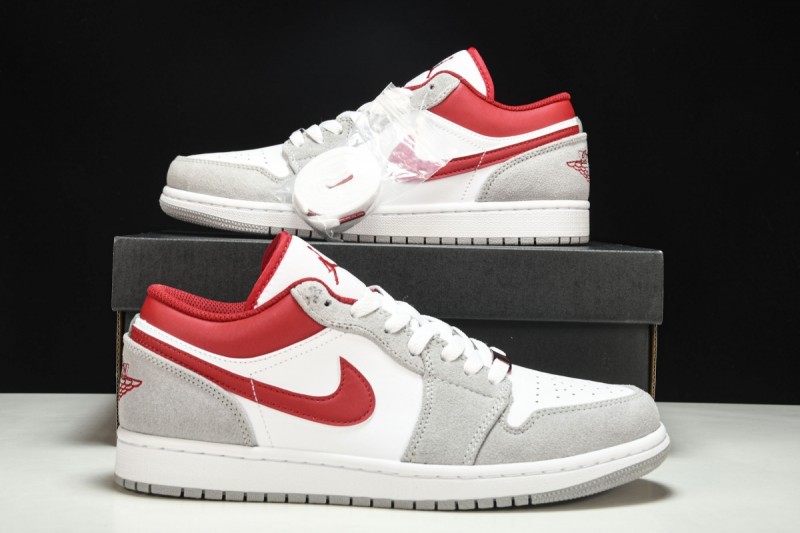 Jordan 1 Low SE Light Smoke Grey Gym Red