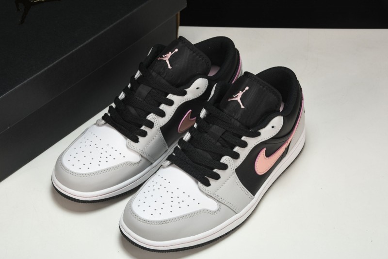 Jordan 1 Low Black Grey Pink