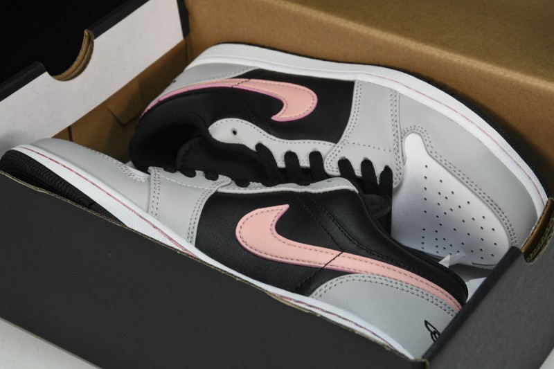 Jordan 1 Low Black Grey Pink