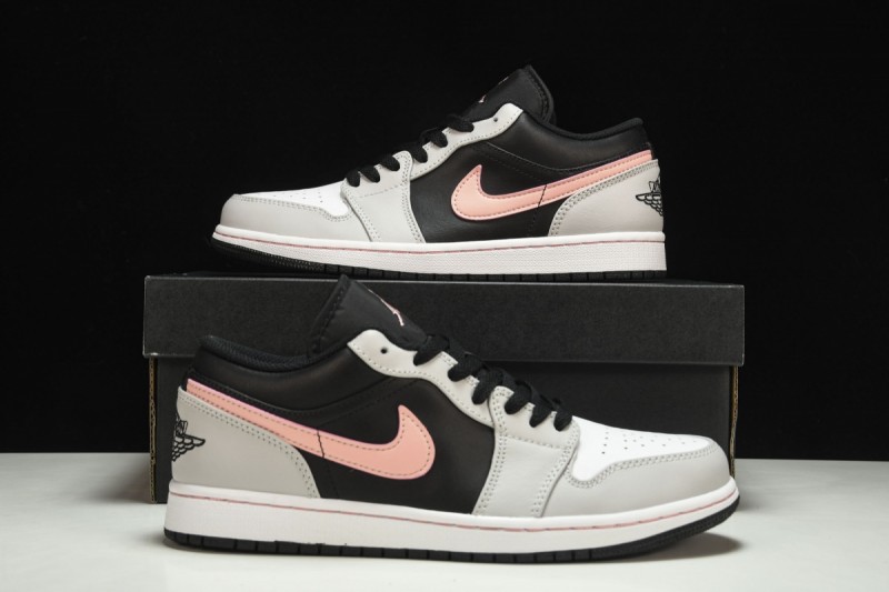 Jordan 1 Low Black Grey Pink