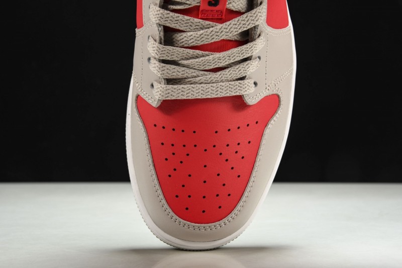 Jordan 1 Retro Low Light Iron Ore Siren Red