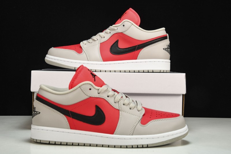 Jordan 1 Retro Low Light Iron Ore Siren Red