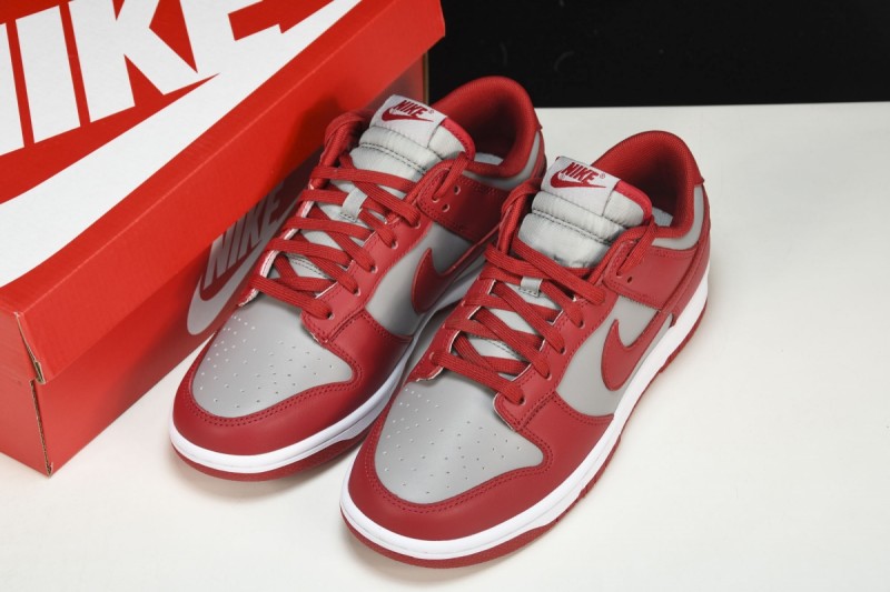 Nike Dunk Low Retro Medium Grey Varsity Red UNLV