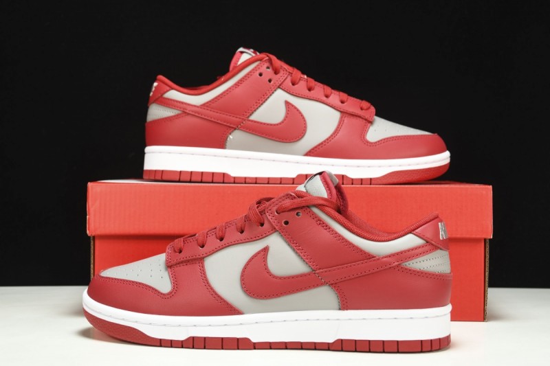 Nike Dunk Low Retro Medium Grey Varsity Red UNLV