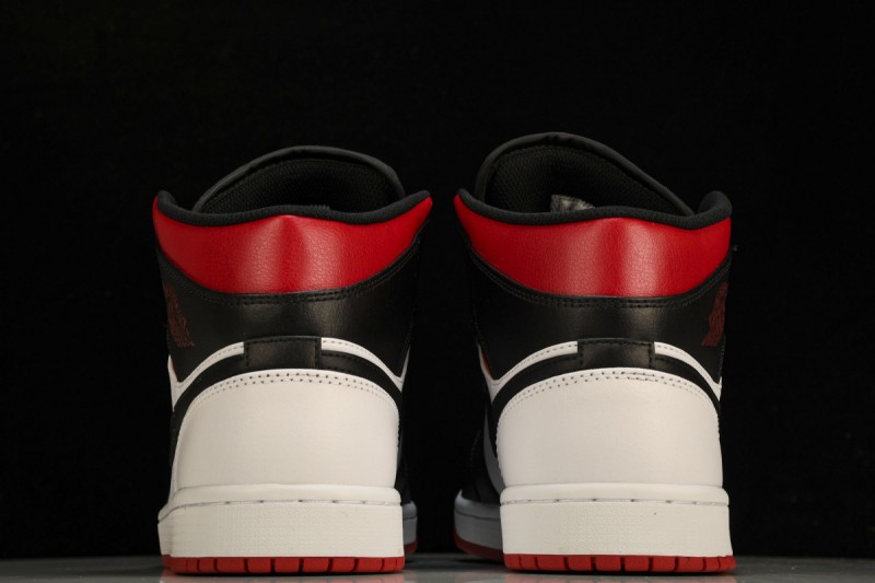 Jordan 1 Mid Gym Red Black Toe