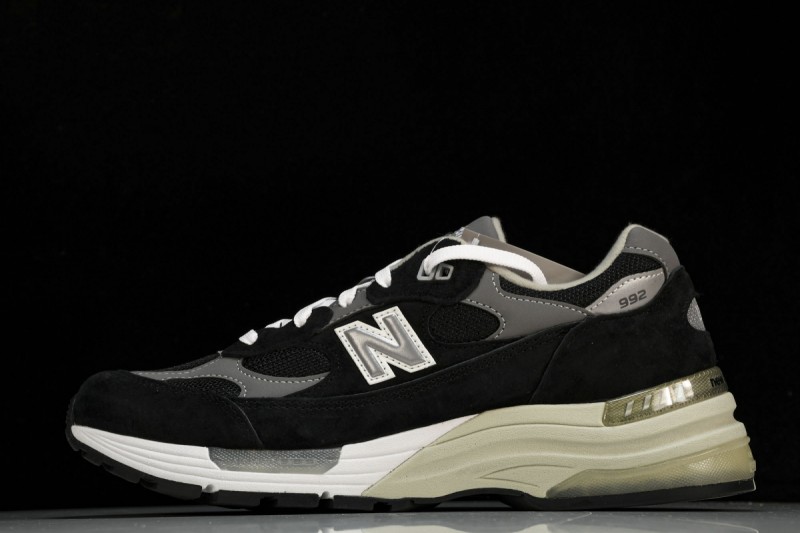 New Balance 992 Black Grey Suede