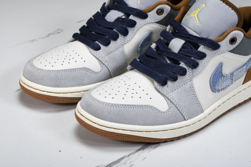 Jordan 1 Low SE Phantom Repaired Denim Swoosh