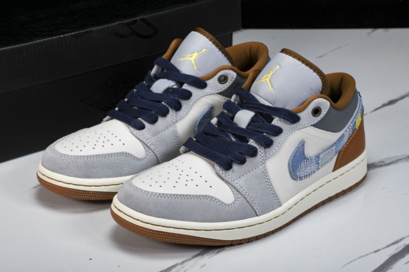 Jordan 1 Low SE Phantom Repaired Denim Swoosh