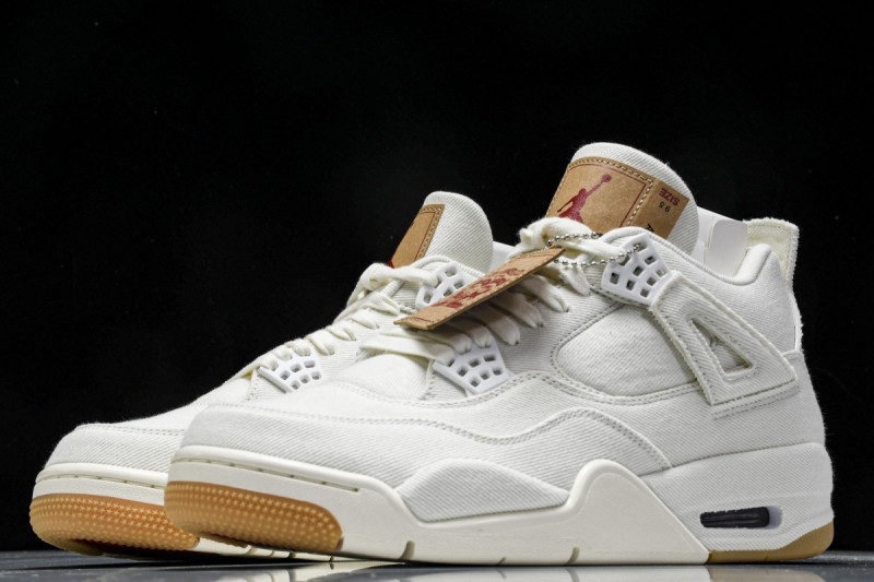 Jordan 4 Retro Levis White