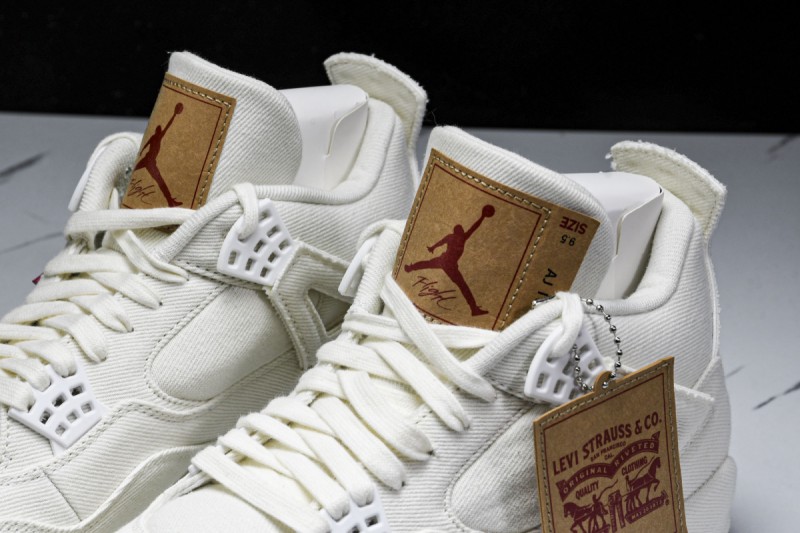 Jordan 4 Retro Levis White