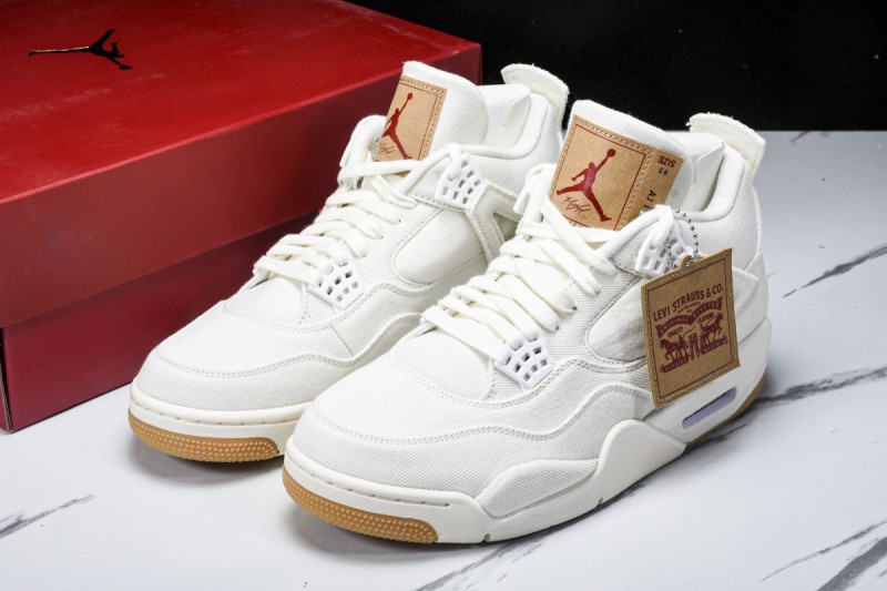 Jordan 4 Retro Levis White