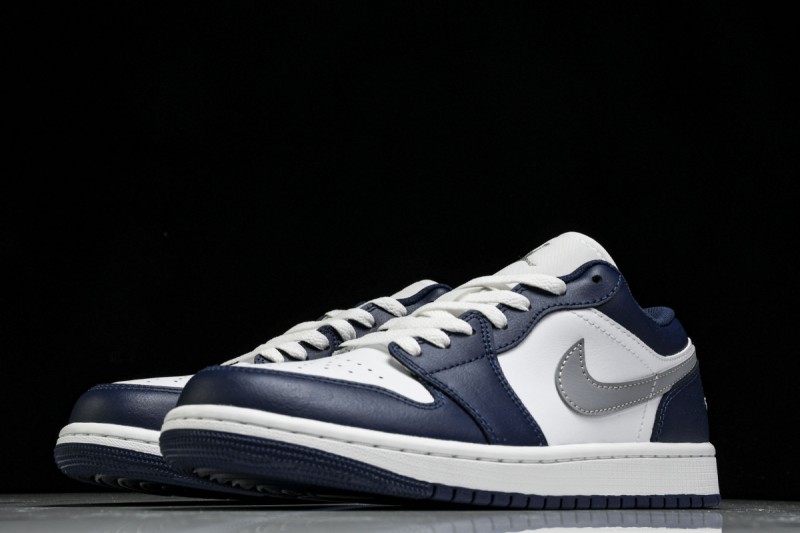 Jordan 1 Low Wolf Grey Midnight Navy