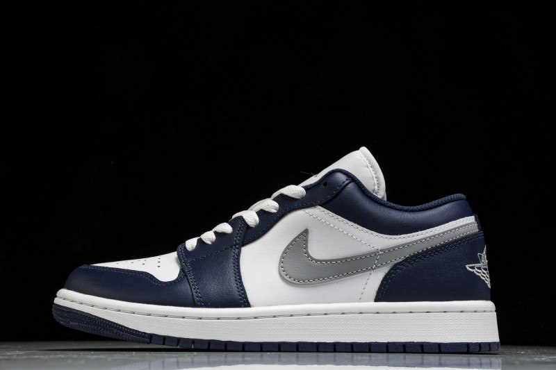 Jordan 1 Low Wolf Grey Midnight Navy