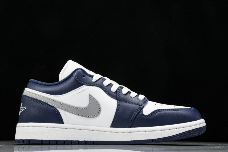 Jordan 1 Low Wolf Grey Midnight Navy