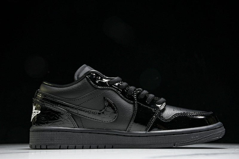 Jordan 1 Low SE Patent Elephant Black