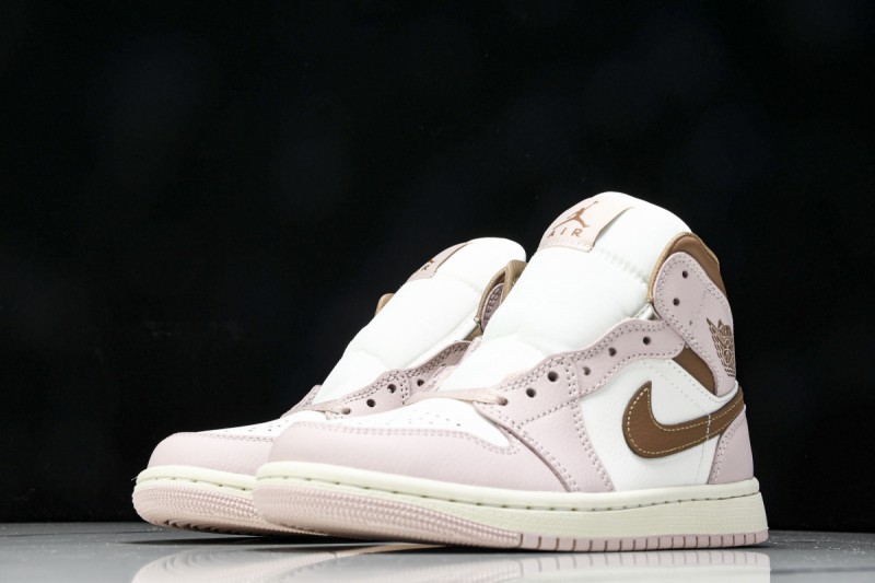 Jordan 1 Mid Pink Oxford Brown