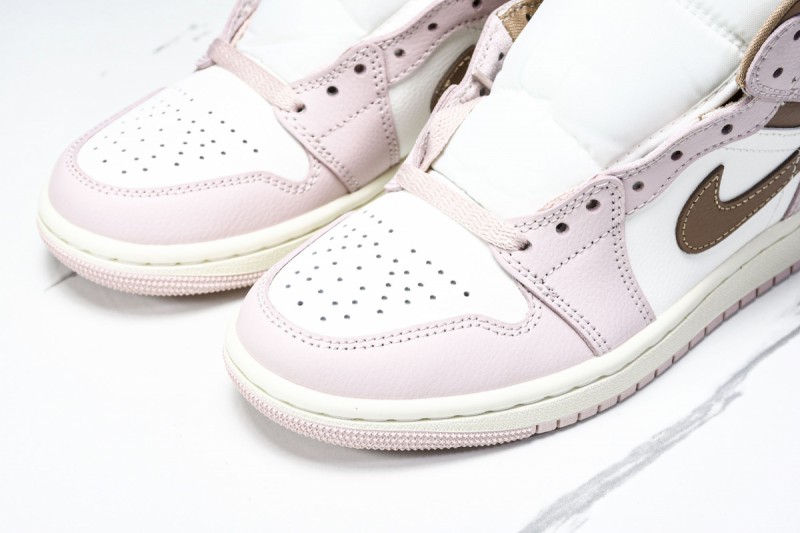 Jordan 1 Mid Pink Oxford Brown